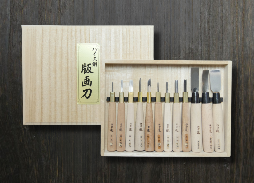 Woodblock Carving Knife 12 Pieces Set - High-speed Steel Blade