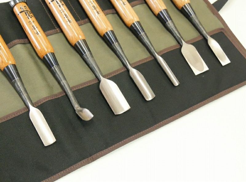 Wood Carving Chisel 7 Pieces Set in Canvas Case