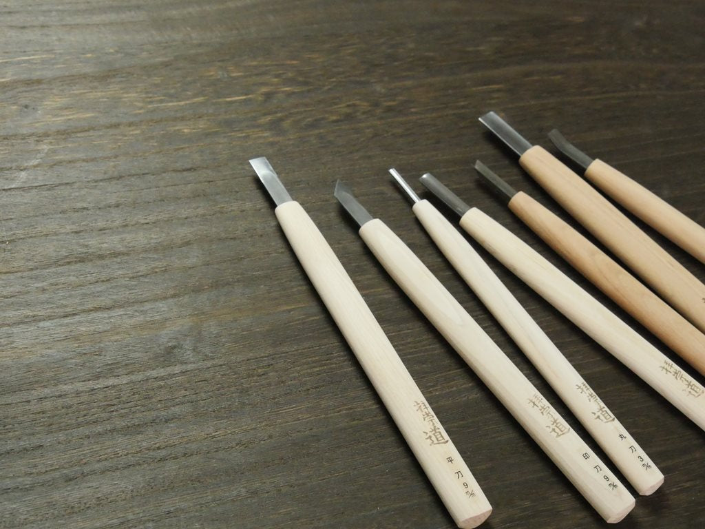 Wood Carving Knife 7 Pieces Set - High-speed Steel Blade