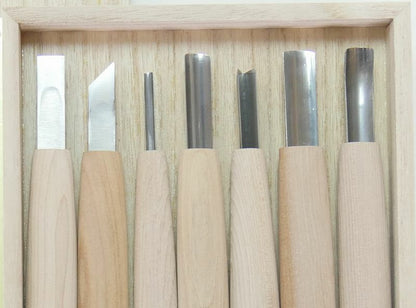 Wood Carving Knife 7 Pieces Set - High-speed Steel Blade