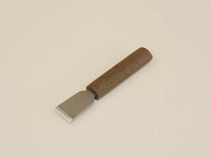 BOSSHAN HSS leather knife 30 mm with smoked oak handle