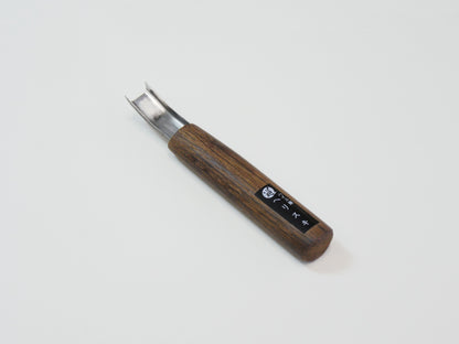EDGE SKIVING HSS knife 12 mm with smoked oak handle
