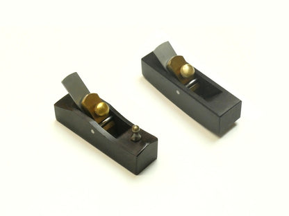 Michihamono HSS Mini Plane Set - flat and curved ebony planes