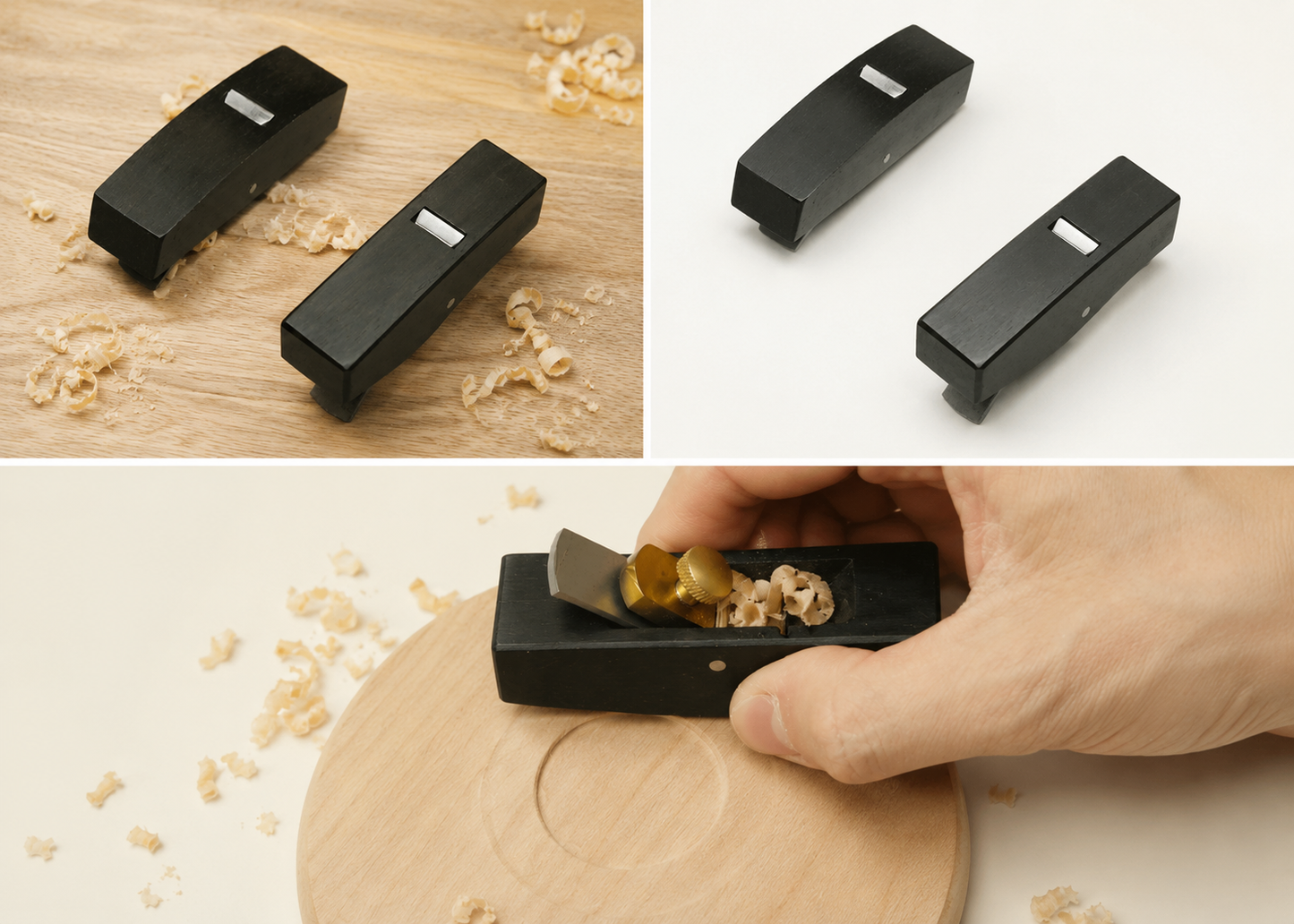 Flat and curved mini planes shown together