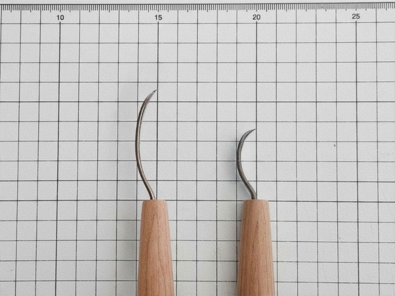 Blade radius comparison on a measuring grid